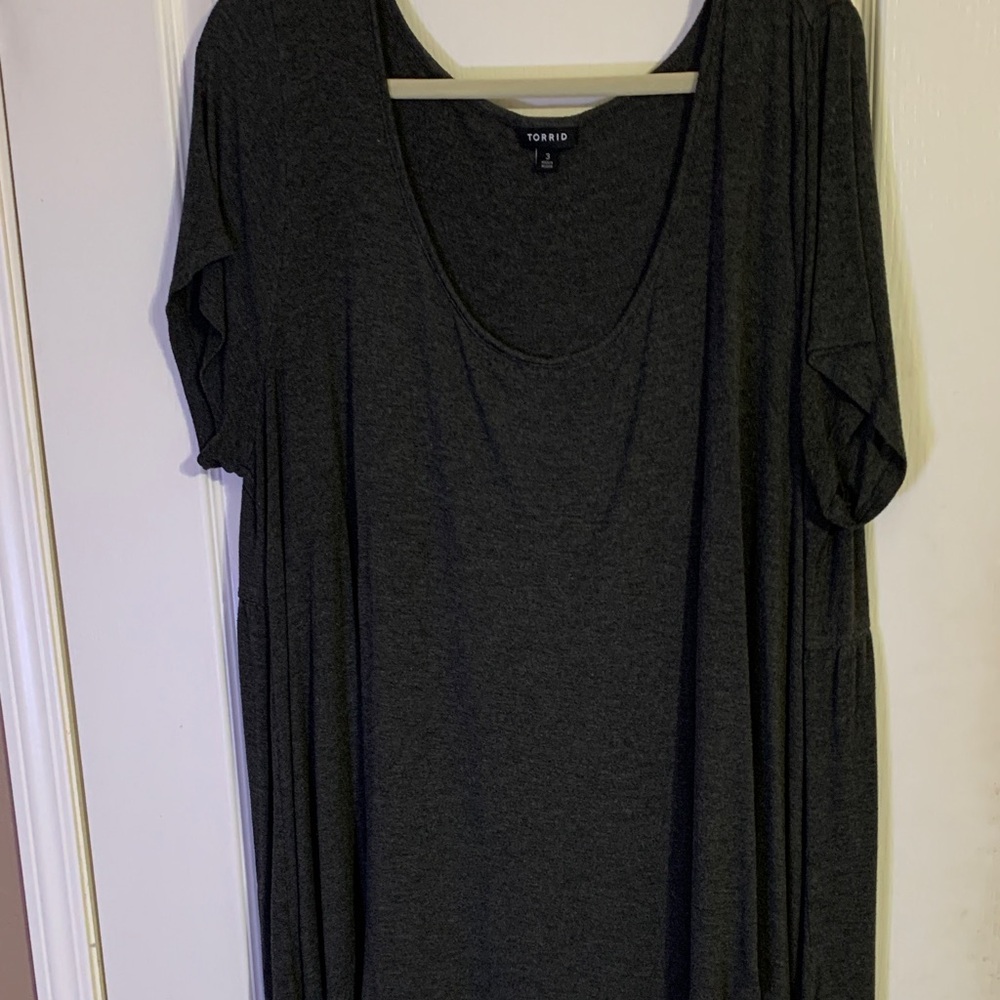 Torrid Charcoal Women's Tunic Top